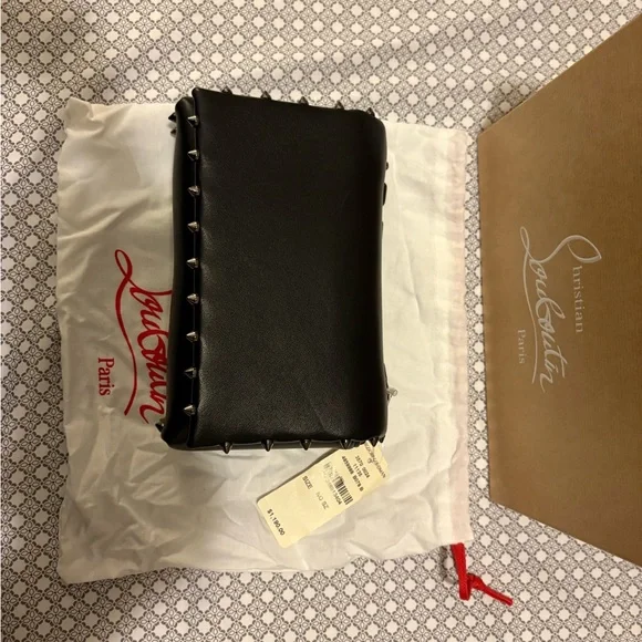 Christian Louboutin Black Studded Chain Clutch - Picture 10 of 10